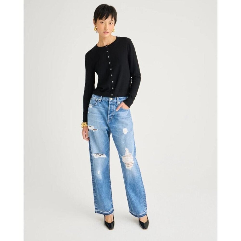 J. Crew Point Sur Denim Distressed Loose Straight Jean Size 29 Vintage Vibes NWT - Picture 3 of 16